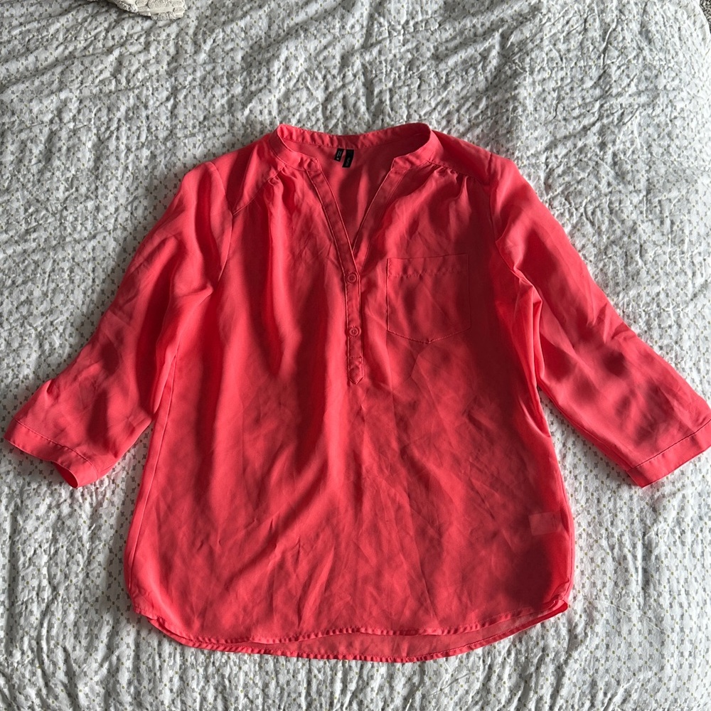 Maurices Vibrant Coral Blouse